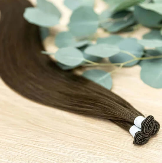 26 INCH CUSTOM HANDTIED NOW SOLD IN 100 GRAM BUNDLE PACKS WITH 5 WEFTS IN EACH ORDER. CUSTOM ORDERS MAY TAKE 2 WEEKS FOR ORDERING PLUS SHIPPING TO ARRIVE. HANDTIED HAIR EXTENSIONS ARE A LUXURY EXTENSION AS THEY ARE THE MOST NATURAL & ORGANICALLY MADE WITH